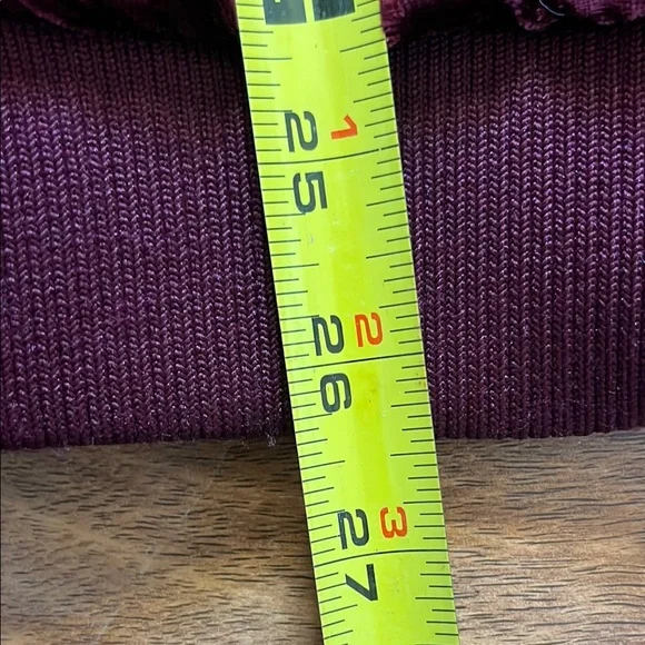 Like new Red Velvet Bomber Jacket with Ribbed Details - Picture 13 of 13